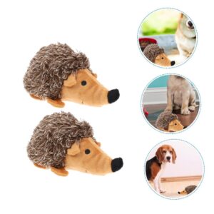 POPETPOP 6 Pcs Pet Toy Plushes Dog Molar Toy Hedgehog Shaped Molar Toy Teething Toy Hedgehog Plush Dog Toy Dog Dental Chew Toys Dog Chewing Toys Squeak Plush Doll Toys Animal Pet Dog