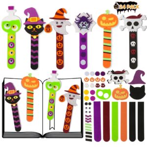 springflower 24 pack halloween crafts for kids, diy bookmark for classroom party, halloween school classroom activities, party favors supply, school classroom rewards, halloween gifts