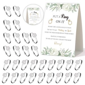 put a ring on it,don't say bride or wedding game,bridal shower games 50 guests,green garden bridal shower game,engagement party,bachelorette decorations for party,woodland bridal shower favors-l27