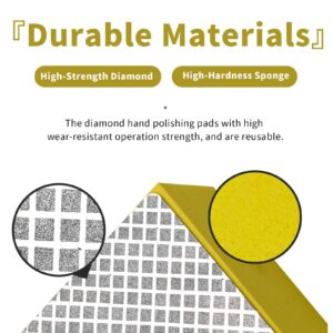 4 Pcs/Set Diamond Polishing Pads for Hand Sanding Tile Concrete Glass Ceramics Marble Granite, Wet or Dry Diamond Sanding Pads, Tile Tools(60#,100#,200#,400#)