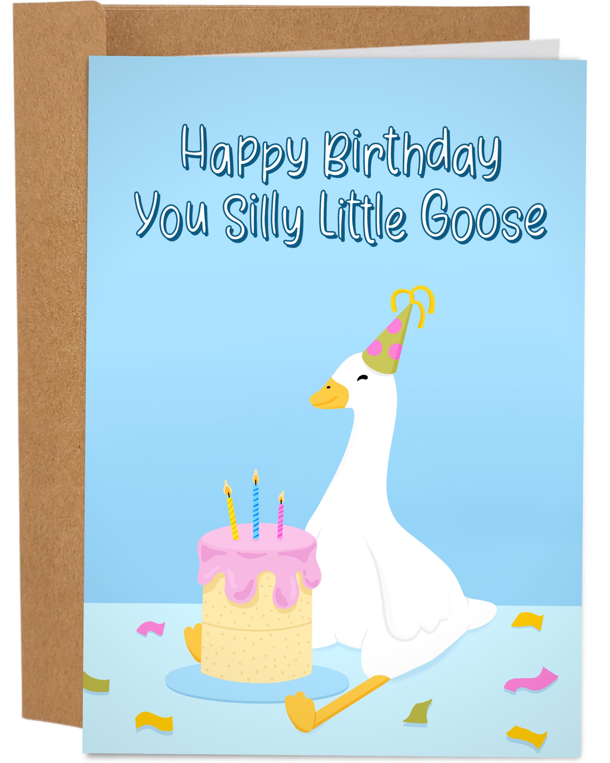 Sleazy Greetings Funny Birthday Card for Him Her | Happy Birthday Cards for Women Men | Silly Goose Birthday Card for Husband Wife | Happy Birthday You Silly Little Goose Card