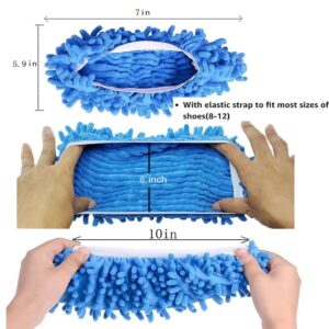 YWSHF Mop Slippers Shoes Cover Dust Duster Slippers Foot Socks Hair Cleaners Sweeping Microfiber Mop Cleaning Floor House Office Bathrron Kitchen Washable Reusable 8 PCS 4 Pairs