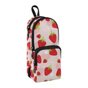 sinestour fruits strawberry pencil case pouch big capacity pencil pouch for boys girls pencil bag with zipper pencil box for adults women kids men pen case bag organizer office school supplies