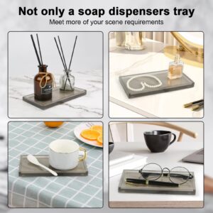 Versatile 7.5" Silicone Resin Soap Dispenser Tray for Bathroom/Kitchen/Vanity Tray, Small Tray for Countertop, Tidy Organization