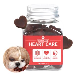 doctor by heartup heart care supplements for dogs and puppy – soft chews for dogs with colostrum, l-carnitine and coenzyme q-10-2.82 oz (80g), 70 cheese flavored soft chews