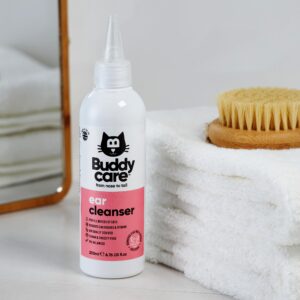 Cat Ear Cleanser by Buddycare | 200ml | Soothing Ear Cleaning Solution for Cats | Naturally Derived Ingredients With Aloe Vera