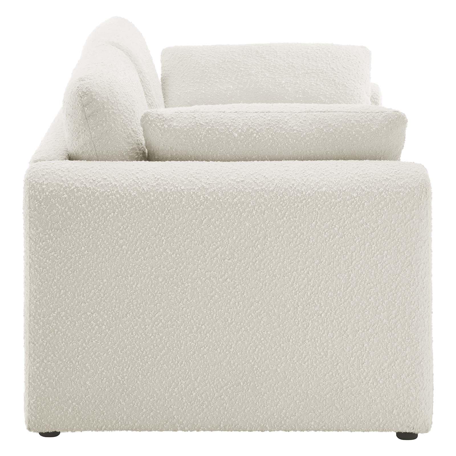 Modway EEI-6381-IVO Waverly Boucle Fabric Sofa, Ivory