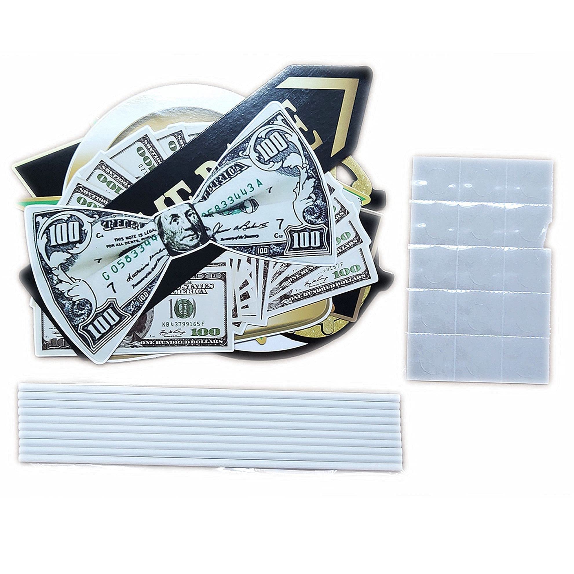 Money Party Inflatable Photo Booth Selfie Frame & Photo Props Set Giant Bill Dollar Party Blow Up Picture Frame for Birthdays Casino Weddings Bachelorette Retirement Graduations Party Decor