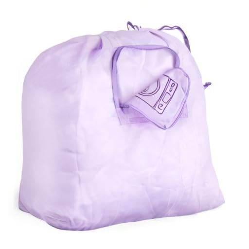 MIAMICA Foldable Travel Laundry Bag, 21'' x 22'', Purple "Laundry" – Lightweight, Durable Design with Drawstring Closure