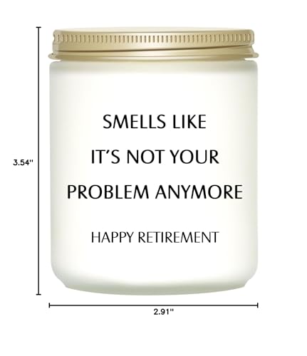 Retirement Gifts for Women, Retirement Gifts for Men, Happy Retirement Decorations, Funny Retirement Gifts for Coworker, Boss, Teacher, Nurse, Bestie, Dad, Mom Retired 2024, Scented Candles