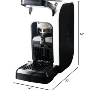 PRENDI Spinel Ciao Espresso Coffee Machine, Single Serve Coffee Maker, Espresso Coffee Pod Machine Comes with 100 pods FREE ((Guaranteed to Boost Your Morning)