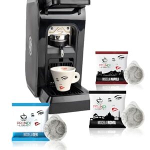 PRENDI Spinel Ciao Espresso Coffee Machine, Single Serve Coffee Maker, Espresso Coffee Pod Machine Comes with 100 pods FREE ((Guaranteed to Boost Your Morning)