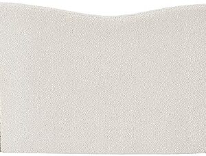 Meridian Furniture 108Cream-L Principessa Collection Modern | Contemporary Loveseat with Rich Cream Boucle Fabric, Curved Seat and Back, 68" W x 35" D x 29" H, Cream