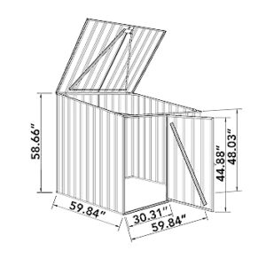 Absco Pool Pump Cover - Versatile Horizontal Storage Shed | 5 x 5 ft | Easy Assembly | Woodland Gray | Ideal for Pool, Trash Cans, Garden & Pool Equipment | SNAPTiTE Assembly System | Safety Features