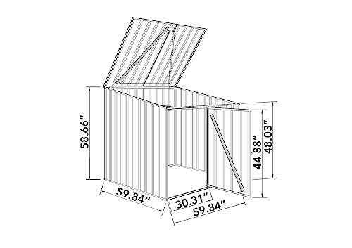 Absco Pool Pump Cover - Versatile Horizontal Storage Shed | 5 x 5 ft | Easy Assembly | Woodland Gray | Ideal for Pool, Trash Cans, Garden & Pool Equipment | SNAPTiTE Assembly System | Safety Features