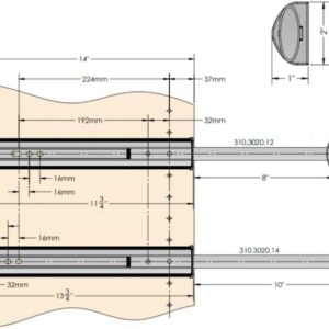 TAG Hardware Premium 14 1/8 Inch Long Expendible Pullout Closet Wardrobe Valet Rod (Matte Gold)