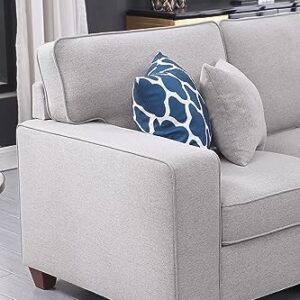 Devion Furniture Modular Seat L Shaped Floor Sofa, Couch for Living, Apartment, Play Room, Airbnb Sectional, Large, Light Gray