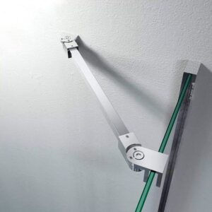 46” Wall to Glass Support Bar for 3/8” to 1/2” Glass (Chrome)