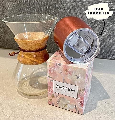 VIOLET & GALE 12oz Wine Glass Tumbler, Rose Gold, Medical Assistant Appreciation Week Gift, Thermal Insulated Coffee Mug with Lid, for Women, MA Graduation, CMA