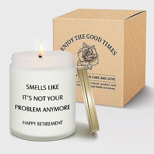 Retirement Gifts for Women, Retirement Gifts for Men, Happy Retirement Decorations, Funny Retirement Gifts for Coworker, Boss, Teacher, Nurse, Bestie, Dad, Mom Retired 2024, Scented Candles