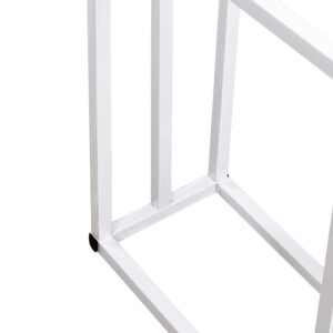 3-Tier White Metal Towel Rack 3 Bars Freestanding Towel Holder Drying Shelf Stand Towel Bar Storage Ladder Bathroom Accessories Organizer Bath Storage, Hand Towel, Washcloth, Kitchen Cloth, White