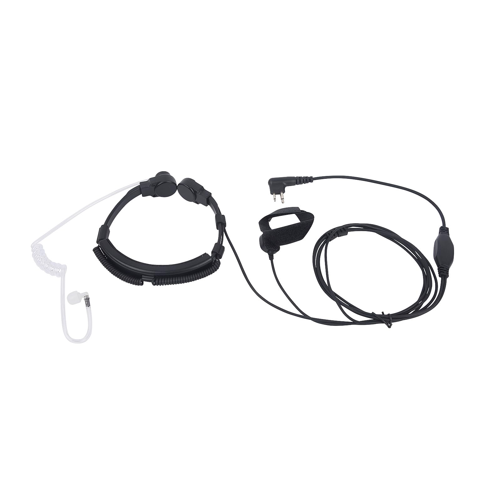 Pdflie 2 Pin M1 Throat Mic Headset with PTT Mic FBI Security Acoustic Tube Earpiece for Motorola Mag One BPR40 CLS1110 CLS1410 CP185 CP200 CP200D DLR1020 DLR1060 DTR650 DTR700 RDM2070D RDU4100 Radios