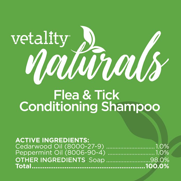 Vetality Naturals Flea & Tick Conditioning Shampoo for Dogs, 8 fl. oz.