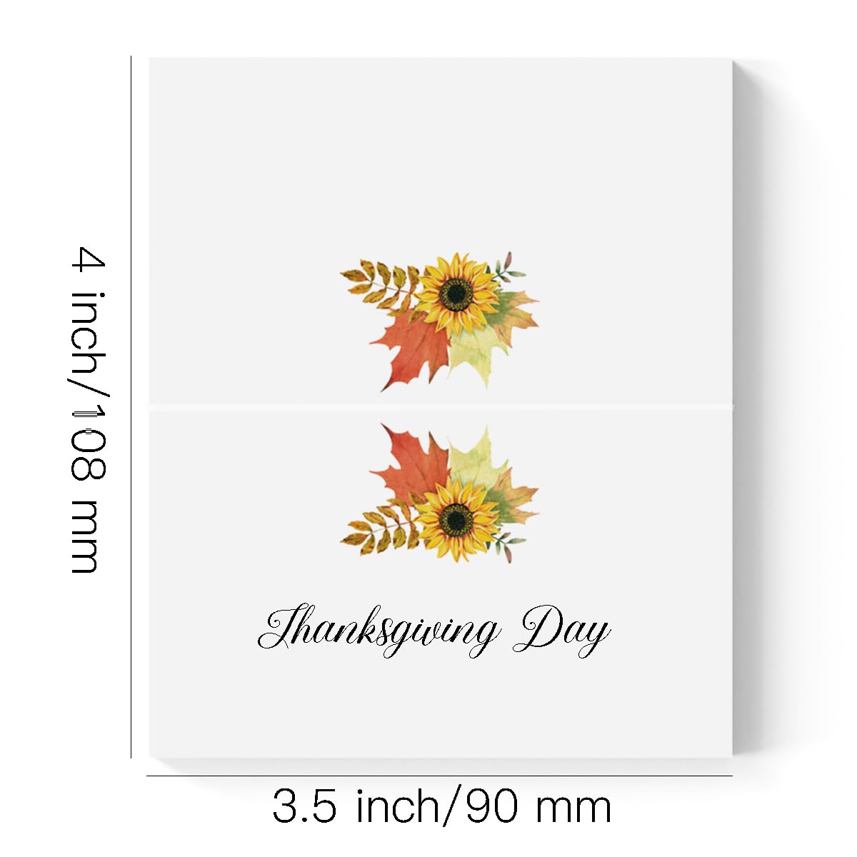 Thanksgiving Day Name Tents, Seating Cards, Table Tent Cards, Food Tent Cards - 25 Pack, Easy to Write, 3.5×2 Inches, Thanksgiving Day Party Decorations GEJ03