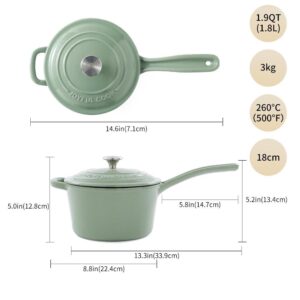 Joyful Cook Enameled Cast Iron Sauce Pan