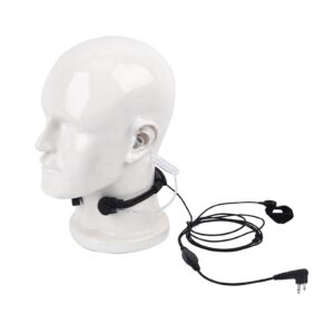 pdflie 2 pin m1 throat mic headset with ptt mic fbi security acoustic tube earpiece for motorola mag one bpr40 cls1110 cls1410 cp185 cp200 cp200d dlr1020 dlr1060 dtr650 dtr700 rdm2070d rdu4100 radios