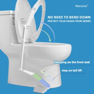 Neessno Toilet Seat Lifter Foot Pedal, Touch Free Toilet Seat Lift，Prevent Dirty Hands Easy Application, and Strong Double-Sided Waterproof Adhesive