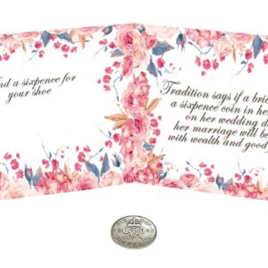 ASVP Shop Authentic Sixpence Coin With Card & Envelope For the Bride - Something Old, Something New, Something Borrowed, Something Blue, and a Sixpence for her shoe