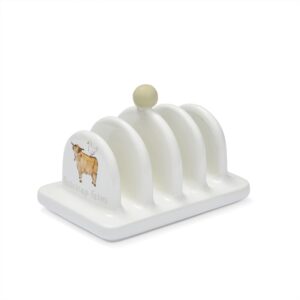 cooksmart british designed ceramic toast rack | toast holder perfect for breakfast | toast racks for all types of kitchens - buttercup farm