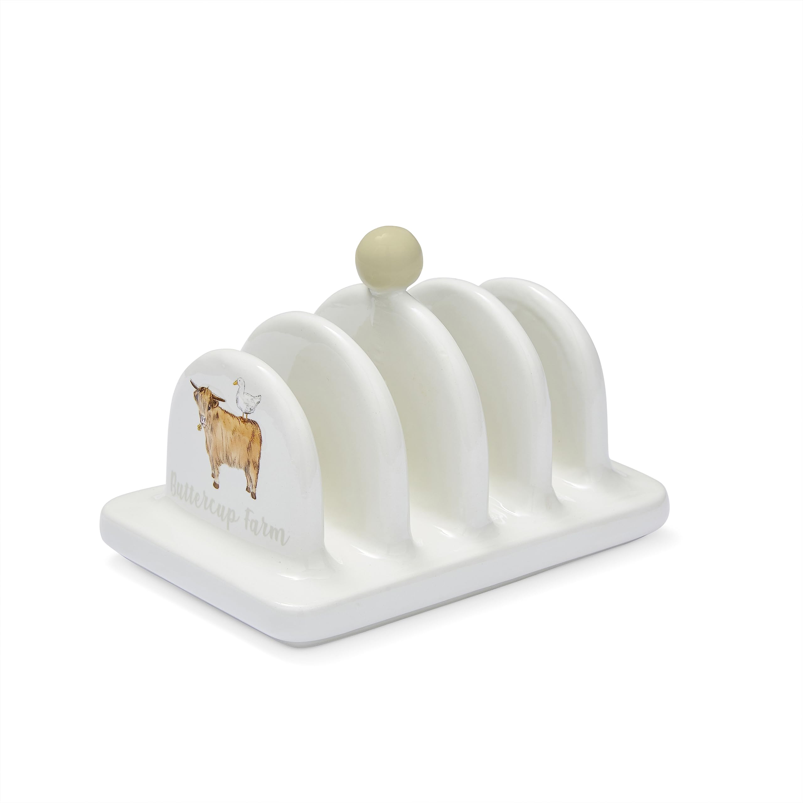 Cooksmart British Designed Ceramic Toast Rack | Toast Holder Perfect for Breakfast | Toast Racks for All Types of Kitchens - Buttercup Farm