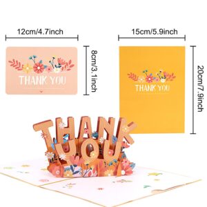 Sharonlily Thank You Pop Up Card, 3D Popup Thank You Gift Cards, Teacher Appreciation Card Thanks Giving Card for Parents, Friends, Colleague, Doctor