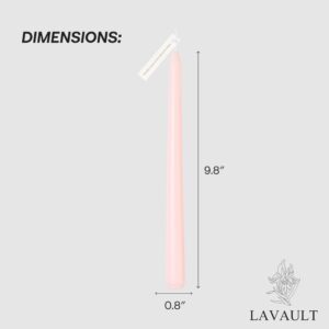 Lavault Taper Candles for Dinner Tables - Tall Candle Sticks - Slow-Burning Tapered Candles - Long Candles for Home, Events and Special Occasions- Pink - Floral Aroma