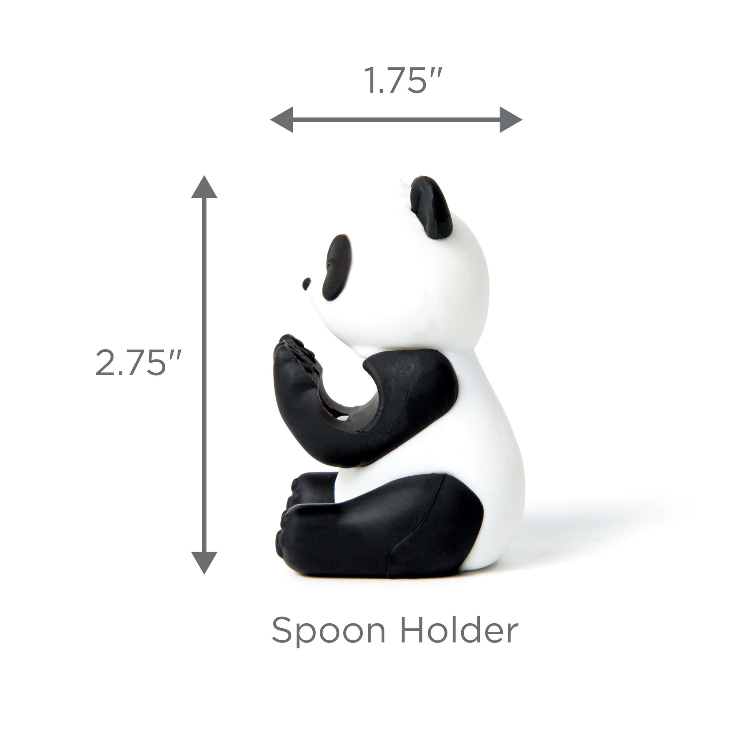 Silicone Panda Spoon and Utensil Holder - Cute Kitchen Gadget for Spoon Rest and Utensil Storage - Food Grade, BPA Free, Heat Resistant - Black and White Panda Design