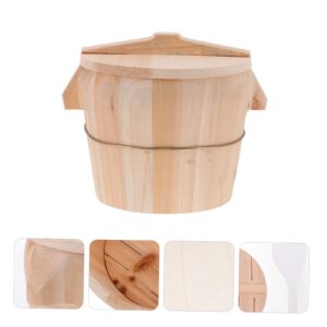 1set Rice Steamer Kitchen Gadget Wooden Bucket Rice Bucket for Kitchen Creative Steamed Bucket Rice Steamed Bucket Wooden Steamer Kitchen Steamer Kitchen Supply Rice Cooker