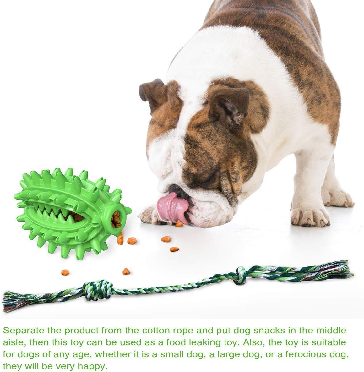 Dog Chew Toys Dog Toothbrush Stick Teeth Cleaning Brush Dental for Small Medium Large Dog, Rubber Dog Squeaky Toys for Aggressive Chewers Cactus Tough Toys Interactive for Training Cleaning Teeth