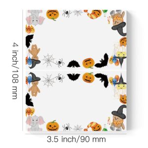 Halloween Name Tents, Seating Cards, Table Tent Cards, Food Tent Labels - 25 Pack, Easy to Write, 3.5×2 Inches, Halloween Party Decorations WSJ02