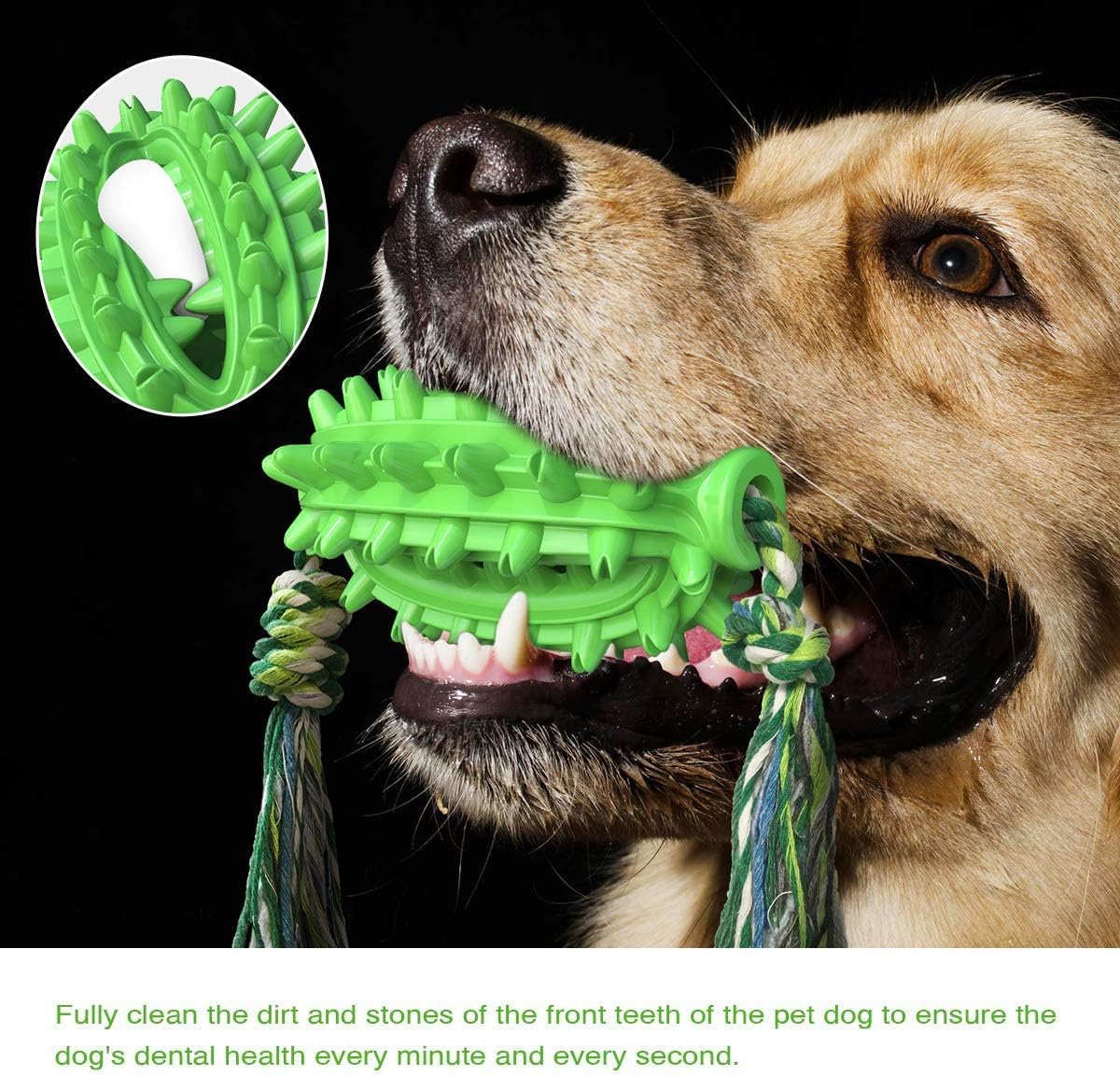 Dog Chew Toys Dog Toothbrush Stick Teeth Cleaning Brush Dental for Small Medium Large Dog, Rubber Dog Squeaky Toys for Aggressive Chewers Cactus Tough Toys Interactive for Training Cleaning Teeth