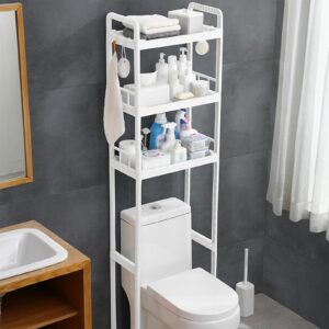 hasmi bathroom storage over the toilet, toilet shelf organizer cabinet, fit most toilets, space-saving, easy assembly