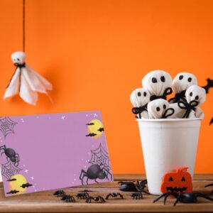 Halloween Table Place Card, 25-Piece Tent Style Cards Set, Special Paper Easy-to-Write and Foldable, Seating Cards for Halloween Party, Food Labels -H03