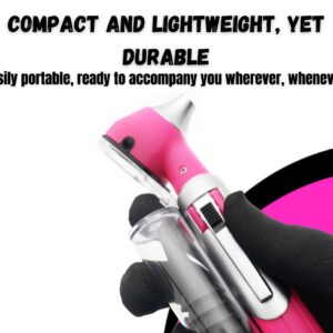 MEDCASE Radiance Otoscope - Ear Scope with LED Light and Speculum for Ear Examination and Diagnosis - Ideal for Professional use - Lifetime Warranty - Pink