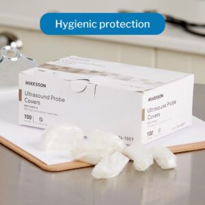 McKesson Ultrasound Probe Cover - Disposable Hygienic Protection for Accurate Ultrasound Detection, Latex-Free, Non-Lubricated, Individually Packaged, 1 in x 9 in, 100 Count, 1 Pack