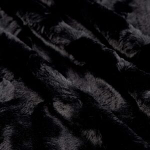 2 yards (72"x80") of black mirage luxe cuddle minky from shannon fabrics