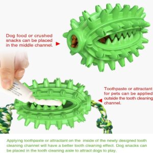 Dog Chew Toys Dog Toothbrush Stick Teeth Cleaning Brush Dental for Small Medium Large Dog, Rubber Dog Squeaky Toys for Aggressive Chewers Cactus Tough Toys Interactive for Training Cleaning Teeth