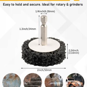 ZORUNNA 2" 4Pcs Quick Change Easy Strip Discs with 1/4" Hex Shank, Paint Stripper Wheel for Removing Paint, Cleans Welds Rust Removal.