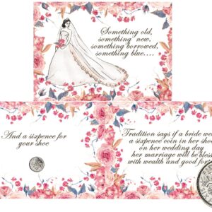 ASVP Shop Authentic Sixpence Coin With Card & Envelope For the Bride - Something Old, Something New, Something Borrowed, Something Blue, and a Sixpence for her shoe