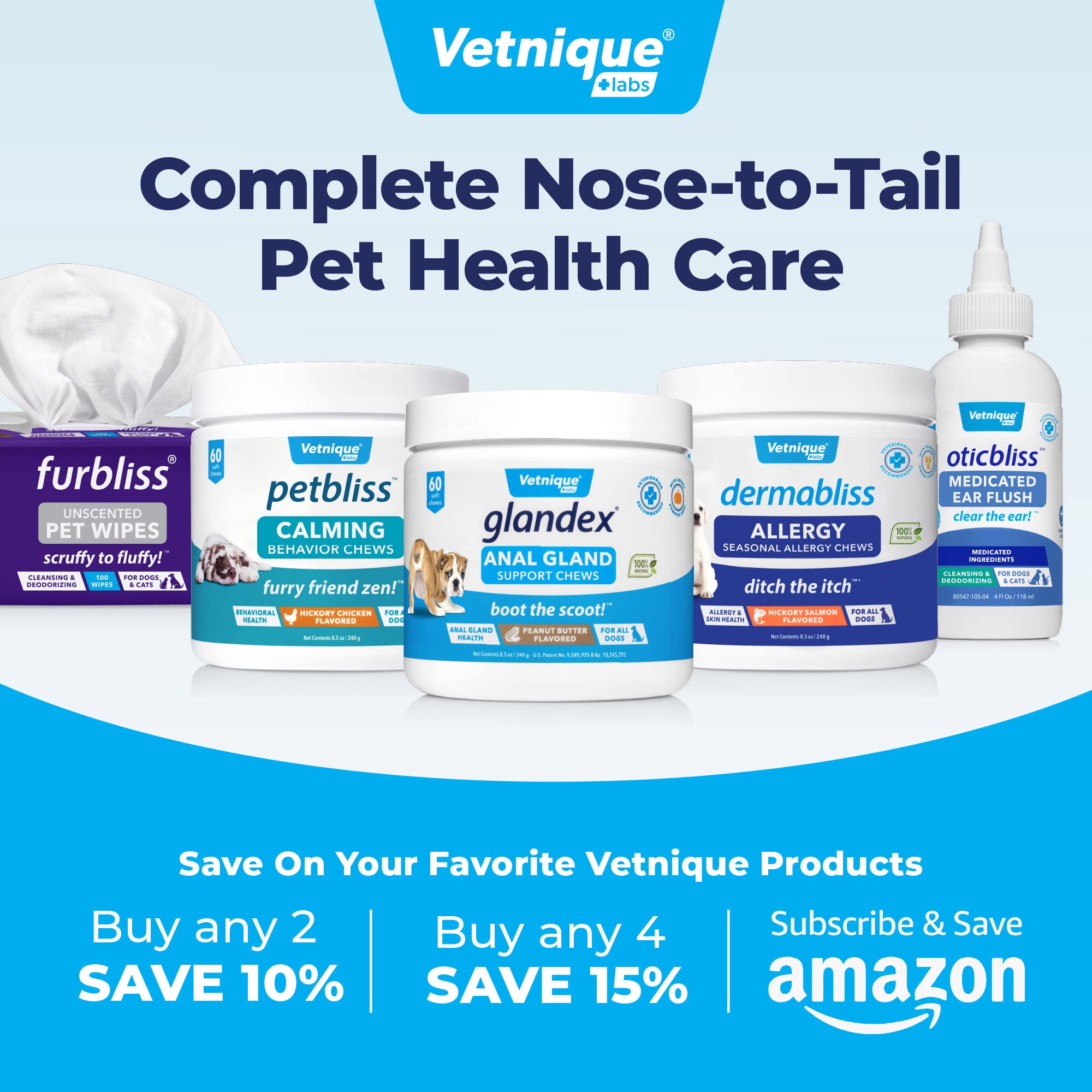 Vetnique Activebliss Dog Multivitamin - Daily Treat with Glucosamine, Omega 3, Digestive Enzymes & Probiotics for Joint, Digestive, & Immune Support - Vet Recommended Dog Vitamins for Optimal Health